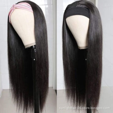 Straight Bndadeau Perruque Humain cheveux Perruque 180% Density Malaysian Droit Cheveux Wig Full Machine Made Wig For Black Wome